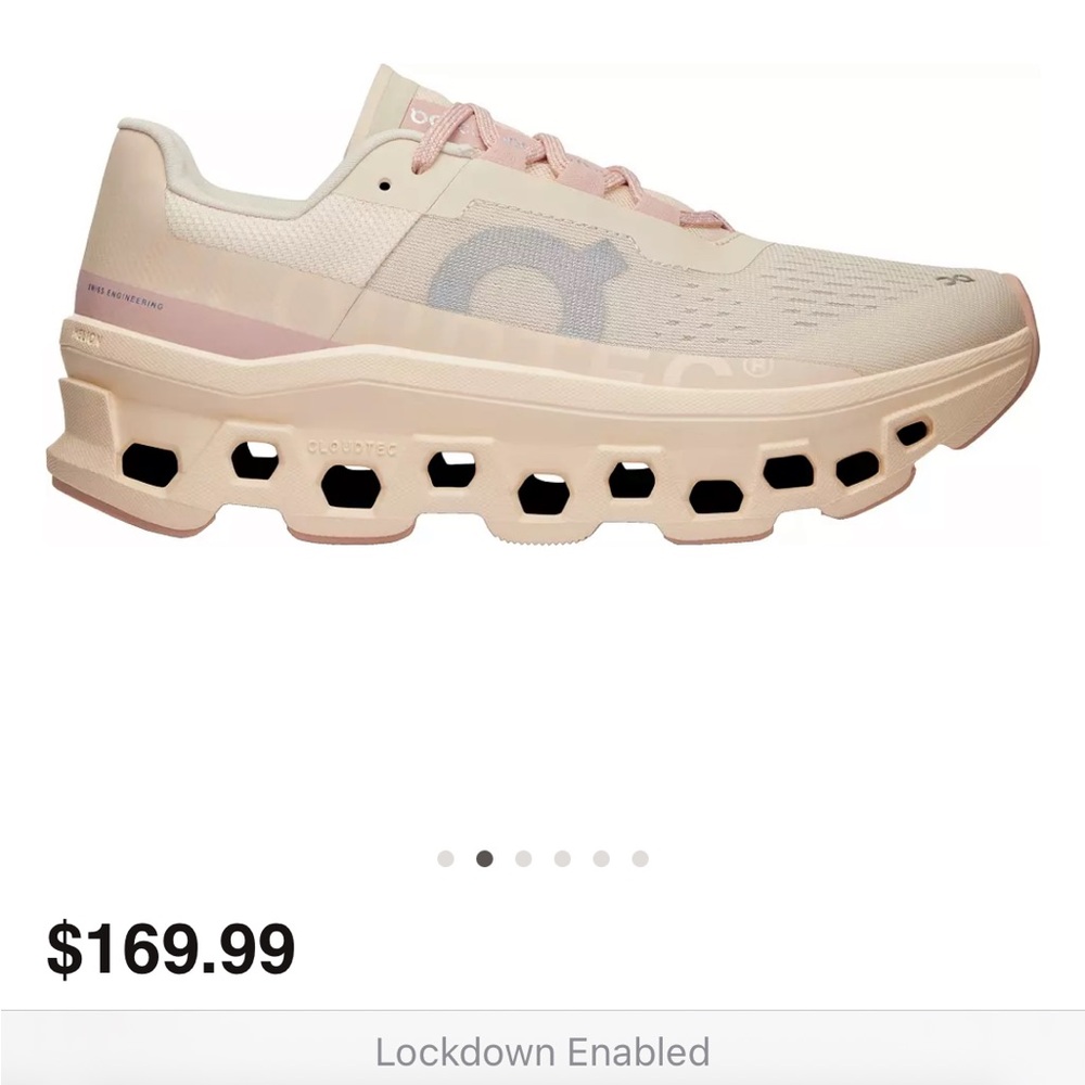 On Cloudmonsters Women's Running Shoe - Pink Cream